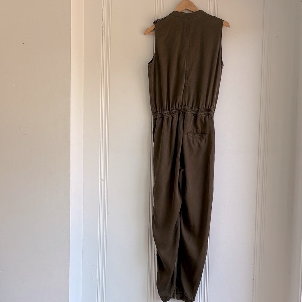 Guess Army Green Utility Sleeveless Jumpsuit - Picture 4 of 11